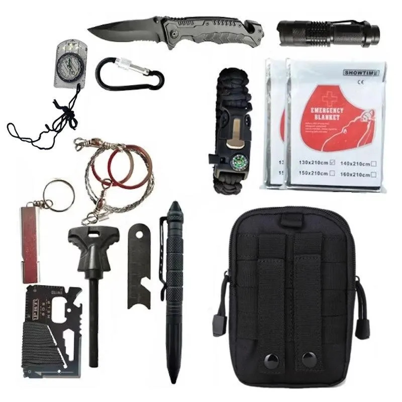 12-Piece Tactical Survival And Emergency Kit -Syf025