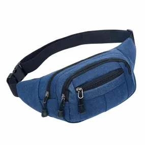 3 pocket Unisex Casual Travel Bum Bag Fanny Waist Pack Zipped Outdoor Sports Shoulder Bag Cellphone Chest Hip Pack