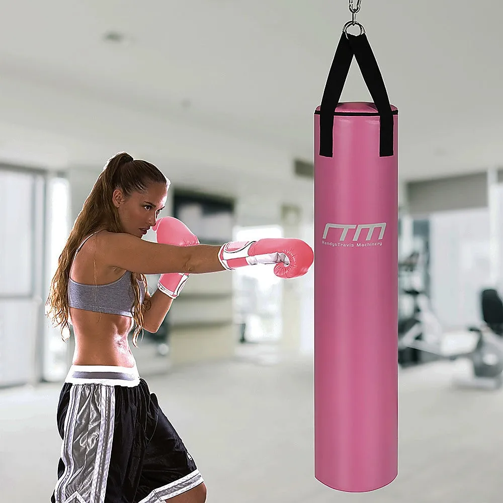 70lb Red Heavy Bag Kit Punching Bag Gloves Wraps Adjustable