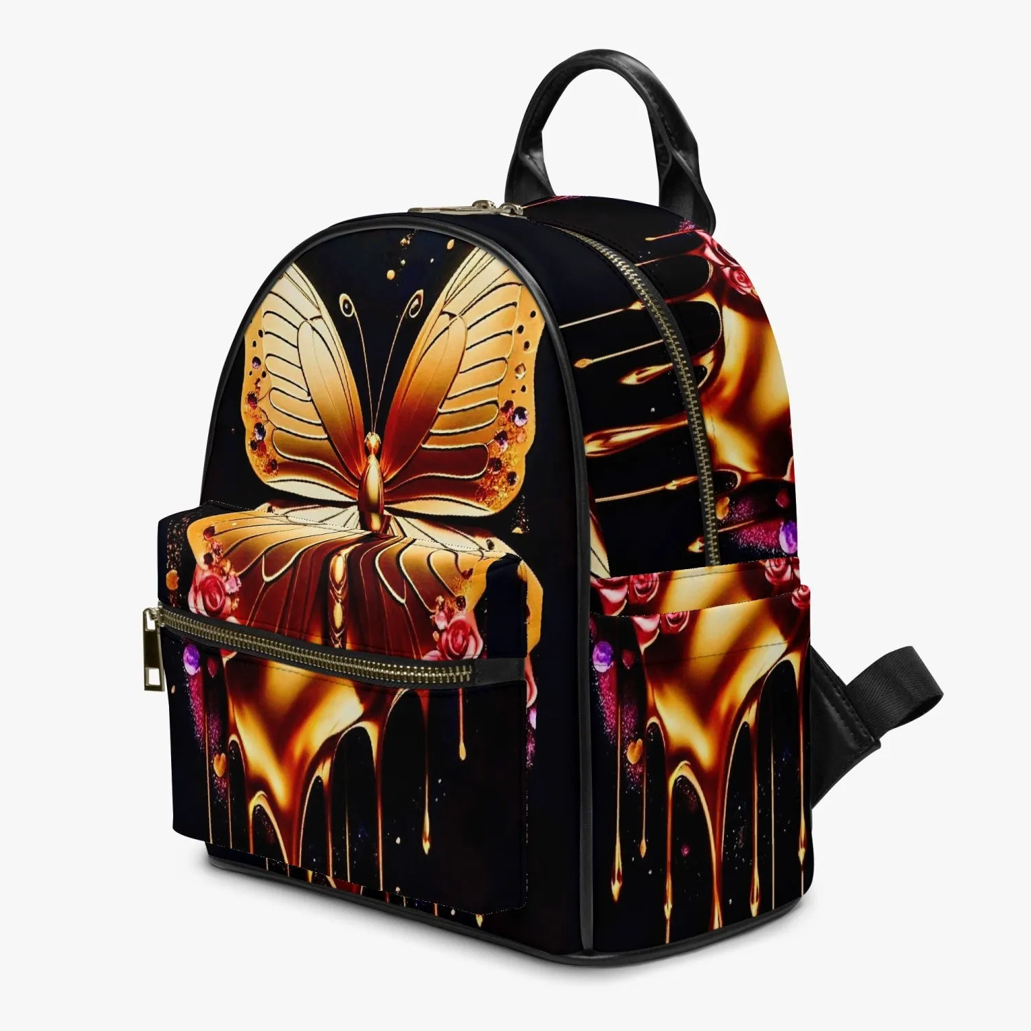 909. All Over Printed PU Backpack