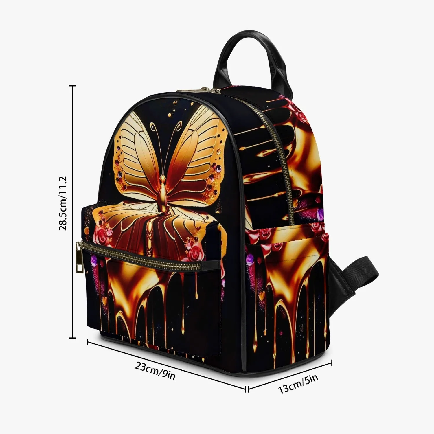 909. All Over Printed PU Backpack