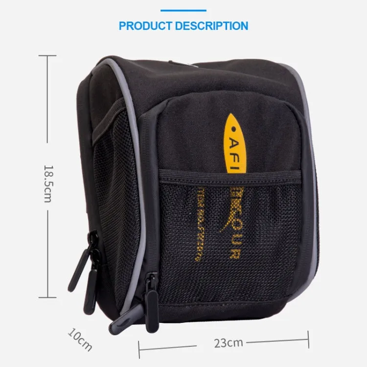 AFISHTOUR FB2042 Outdoor Sports Bicycle Front Package Waterproof Bike Head Bag(Yellow)