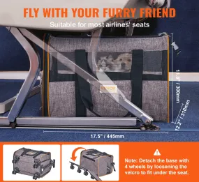 Airline-Approved Pet Carrier with Wheels