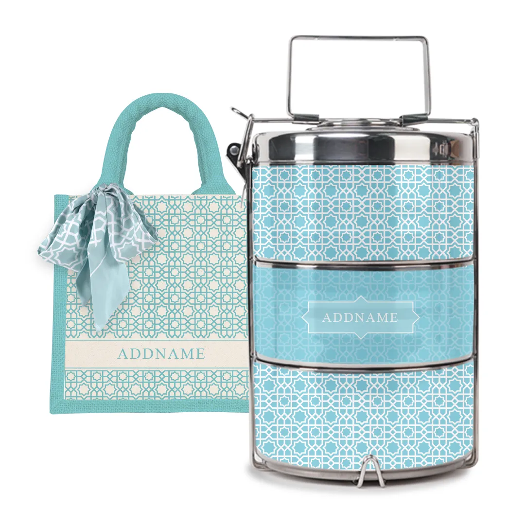 Annas Series - Sky Blue Tiffin Carrier