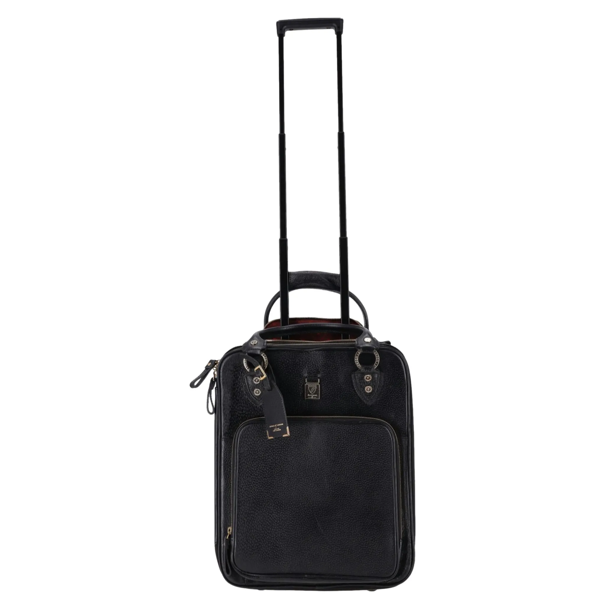 Aspinal Of London Leather Designer Cabin Suitcase