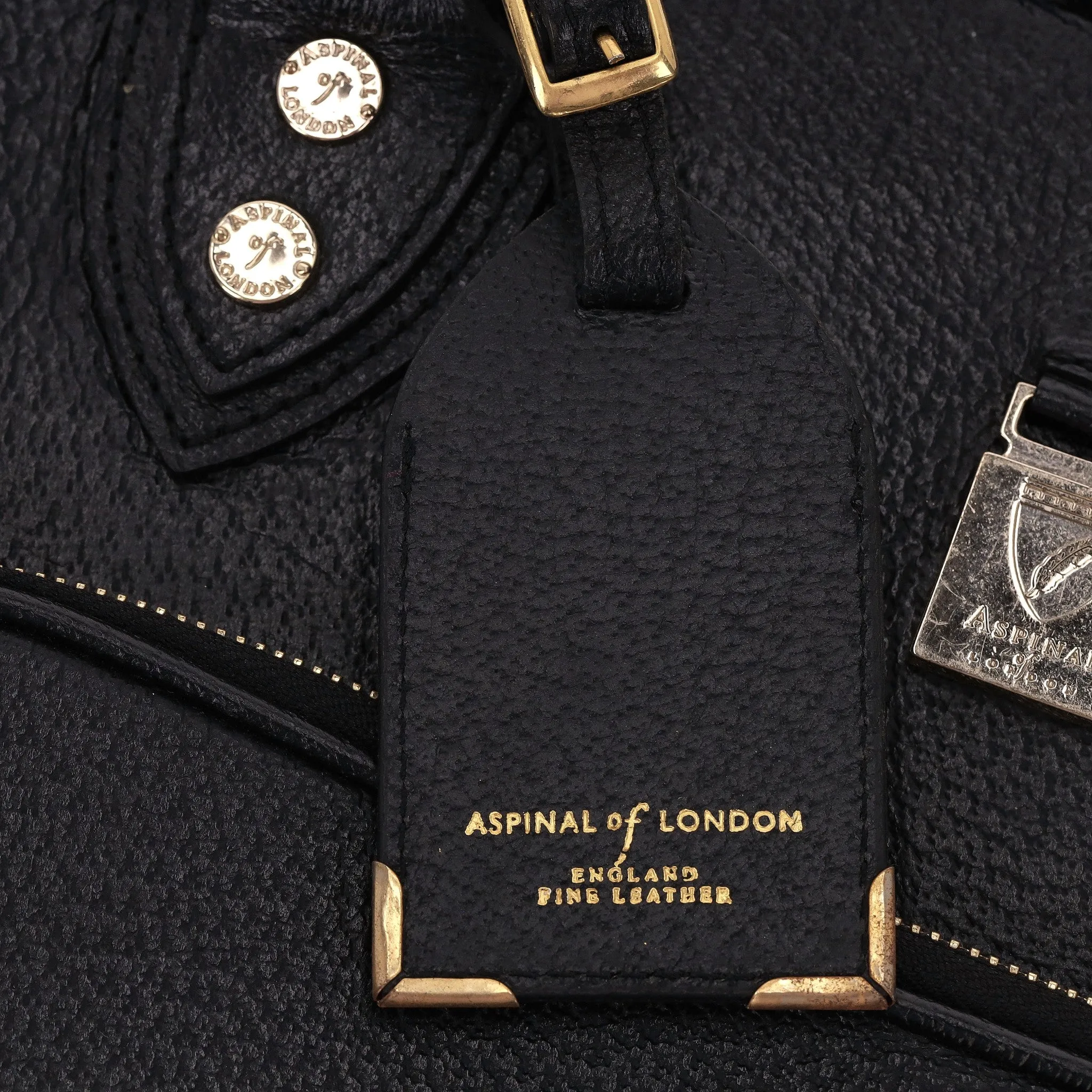 Aspinal Of London Leather Designer Cabin Suitcase