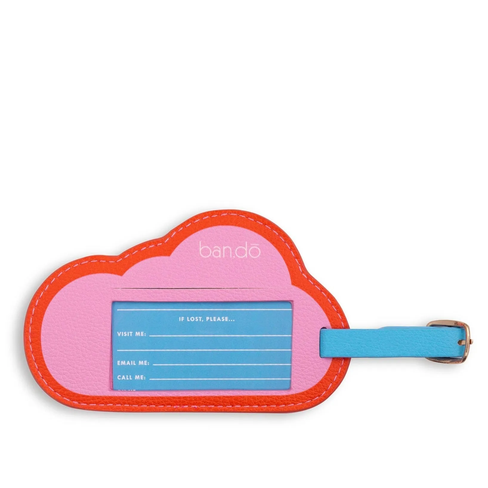 Ban.do Head in the Clouds Getaway Shaped Luggage Tag | Cute Leatherette Luggage Identifier