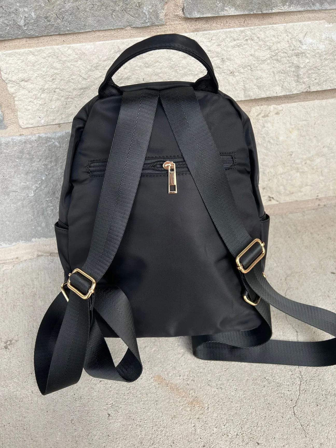 Black Nylon Backpack