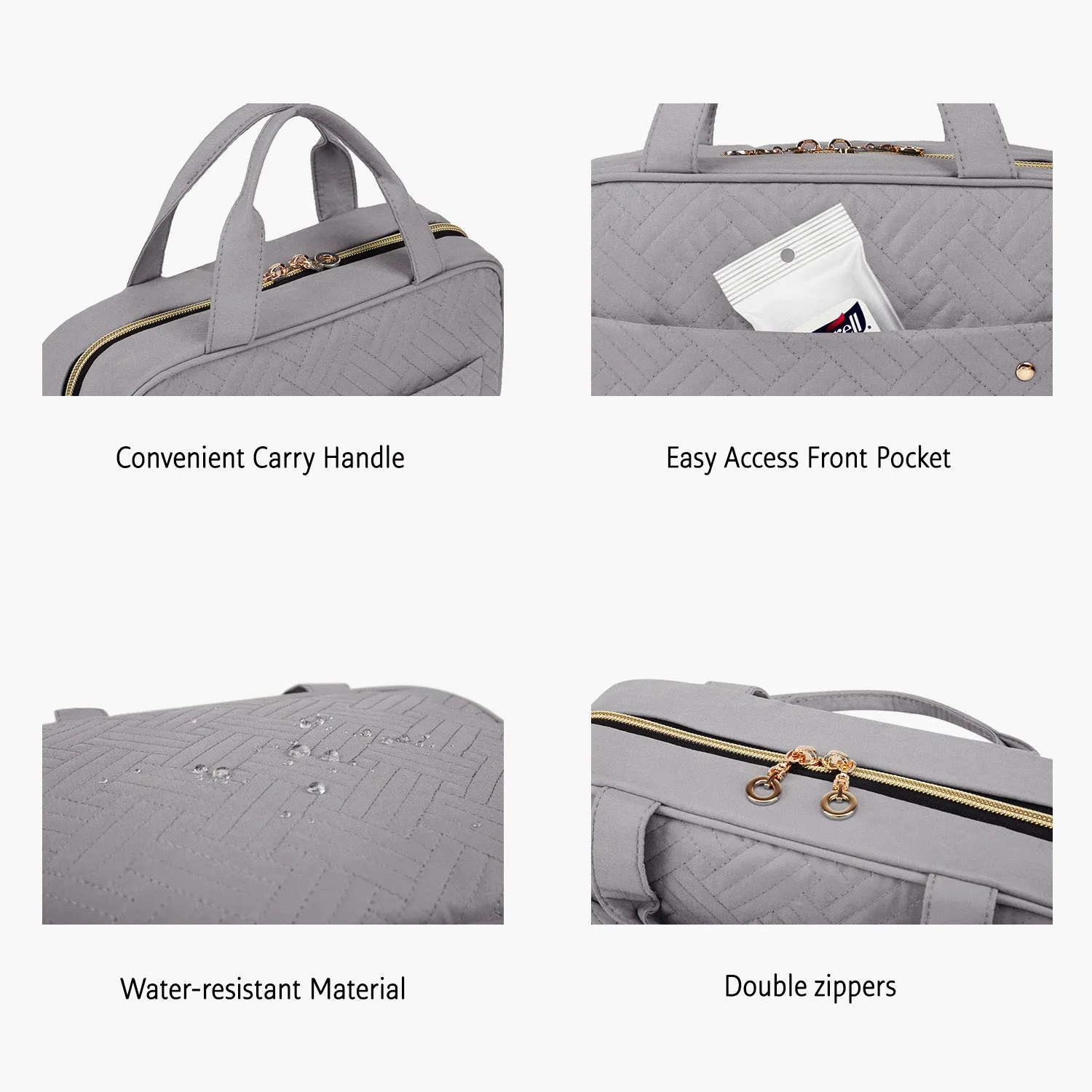 Bonchemin Grey The Space Saver Toiletry Bag