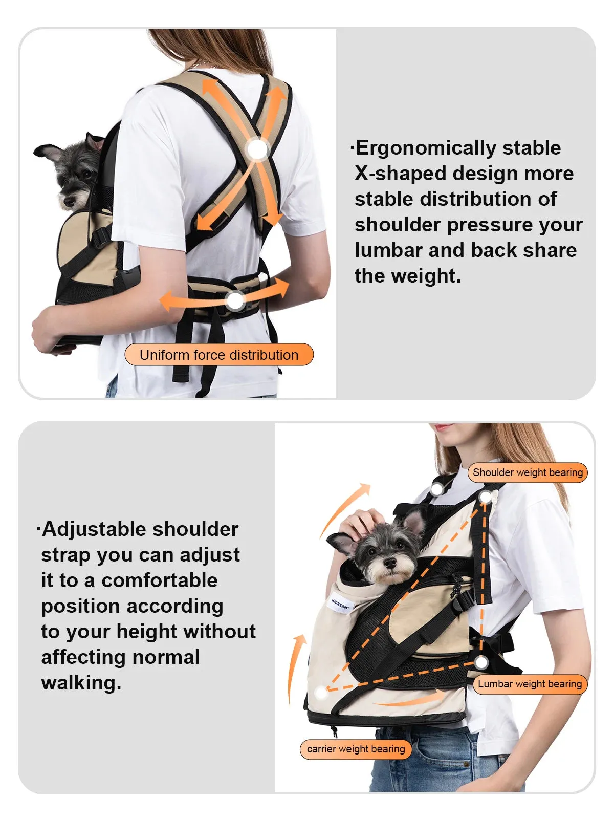 Breathable Pet Carrier Sling Bag for Small Dogs and Cats