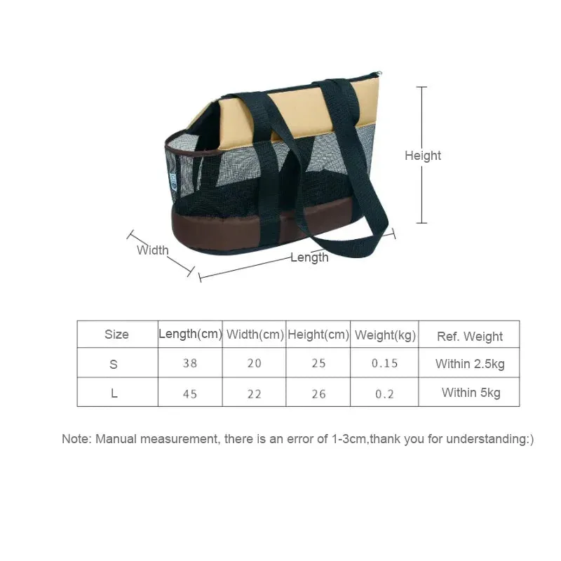 Breathable Portable Pet Carrier for Small Dogs and Cats