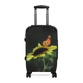 Butterfly's Sunflower Custom Art Luggage