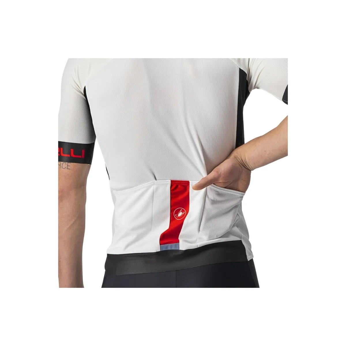 Castelli Entrata VI Short Sleeve Jersey White Red