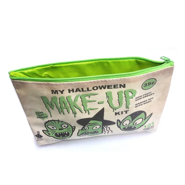 Cosmetic Bag/Pencil Bag: MY HALLOWEEN MAKE-UP KIT- Green Color Way