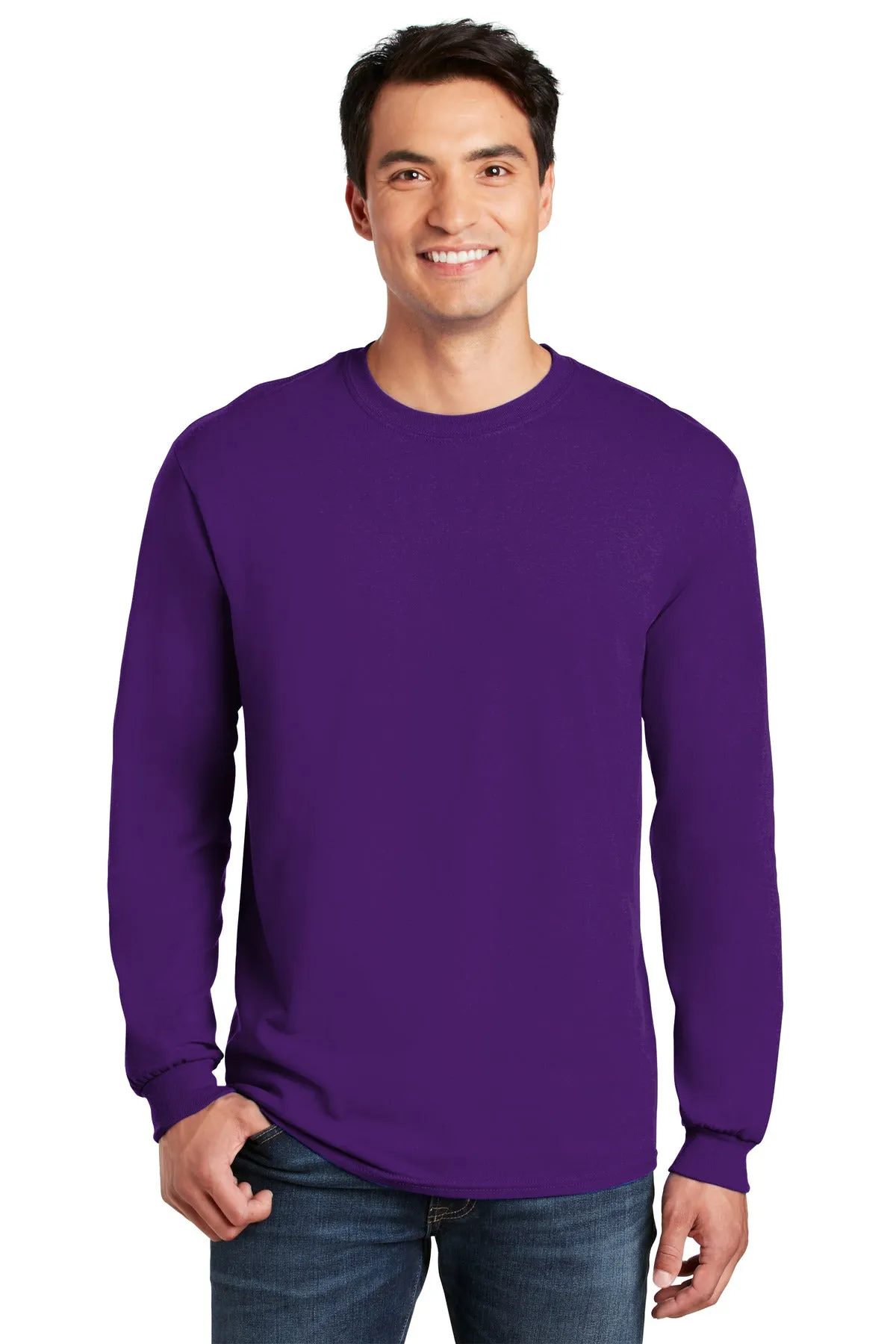 Custom Embroidered - Gildan® - Heavy Cotton™ 100% Cotton Long Sleeve T-Shirt.  5400