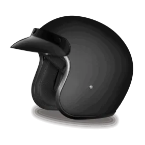 DC1-B D.O.T. Daytona Cruiser Helmet - Matte Black