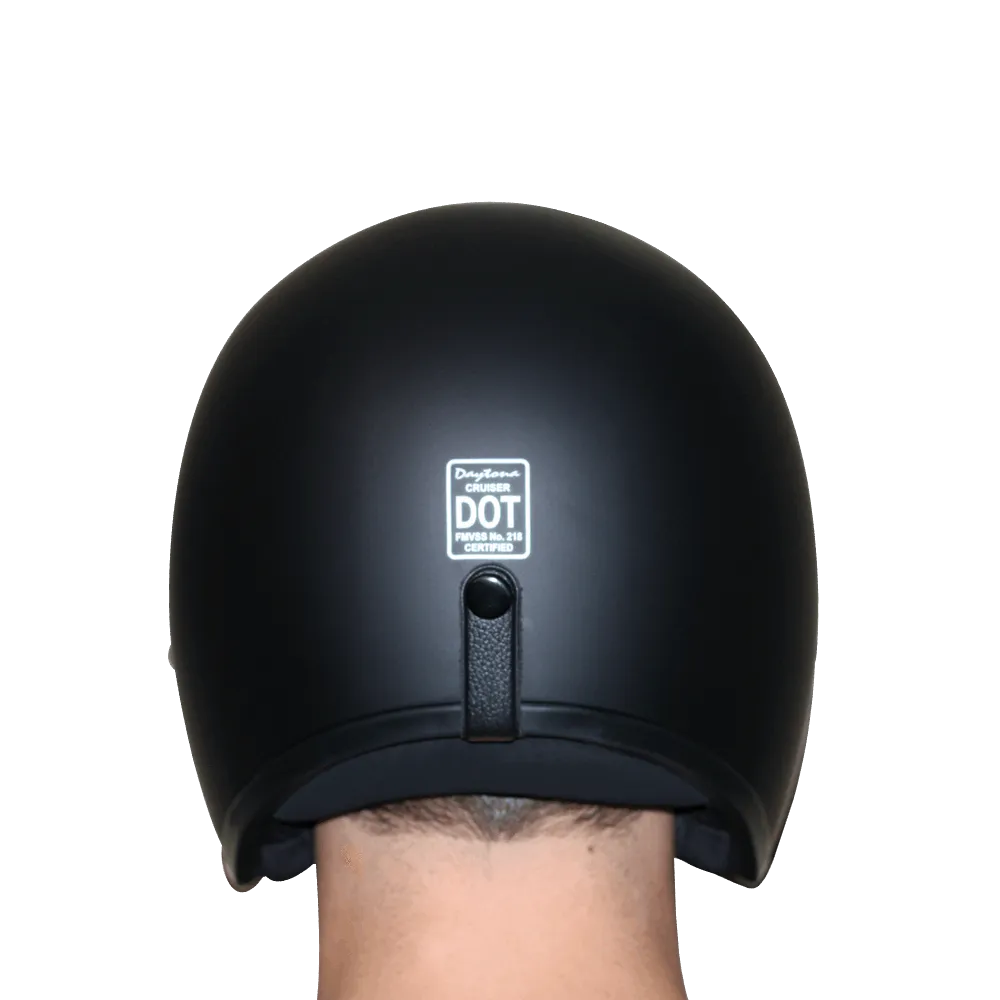 DC1-B D.O.T. Daytona Cruiser Helmet - Matte Black