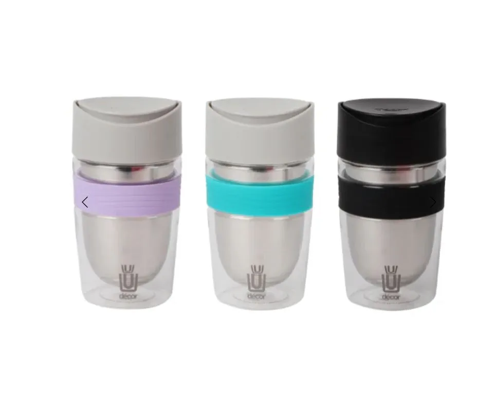 Décor Travel Cup DW Tritan & SS Assorted 370ml