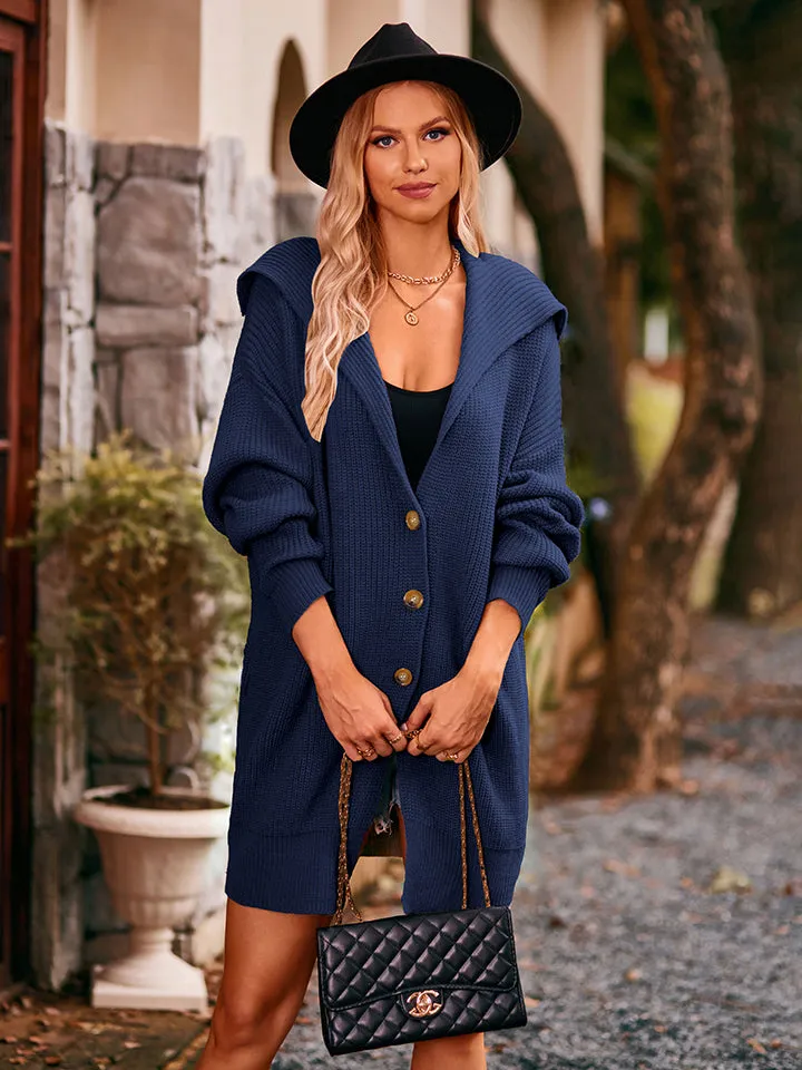 Dropped Shoulder Long Sleeve Cardigan