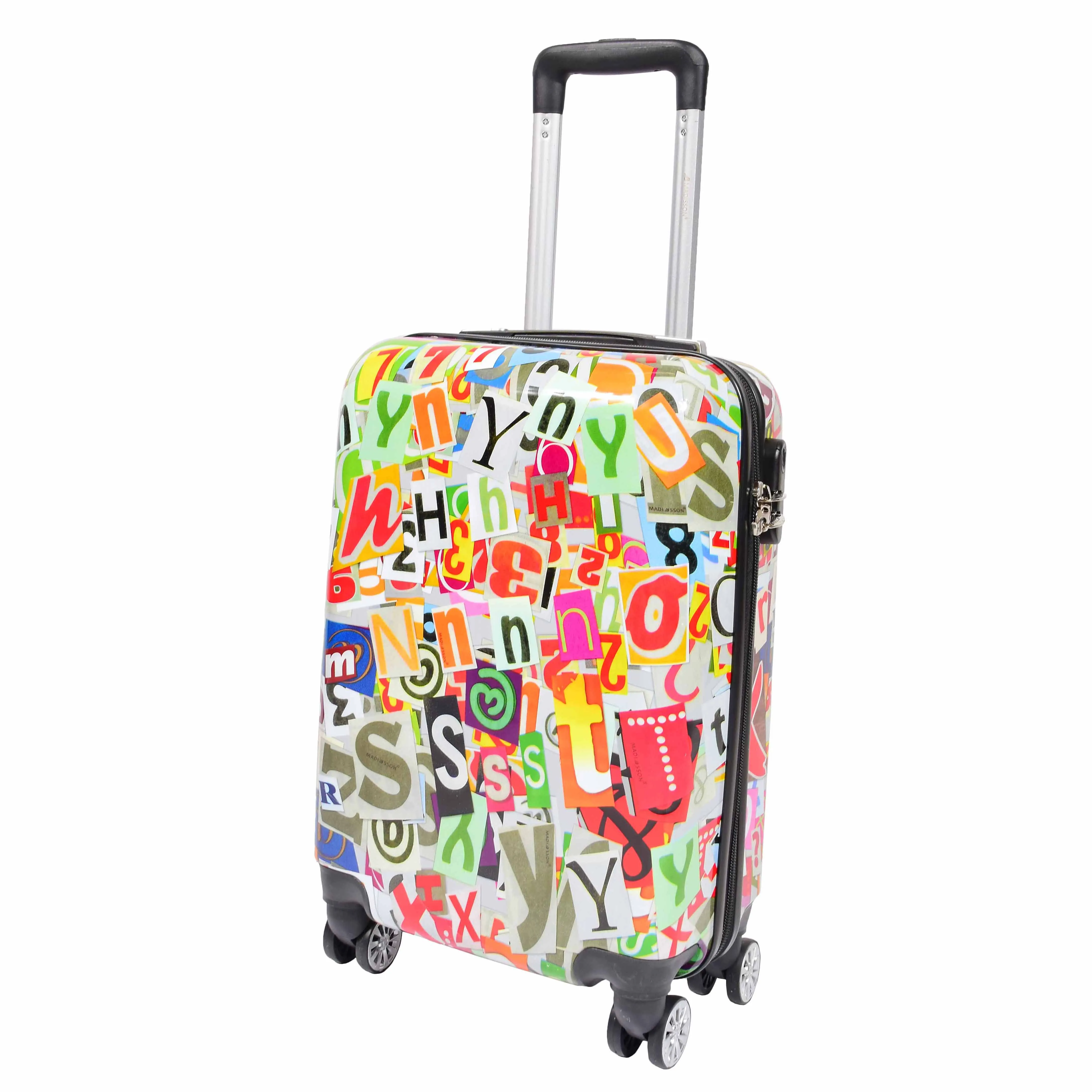 Dual 4 Wheel Luggage Hard Shell Alphabets Print APEX