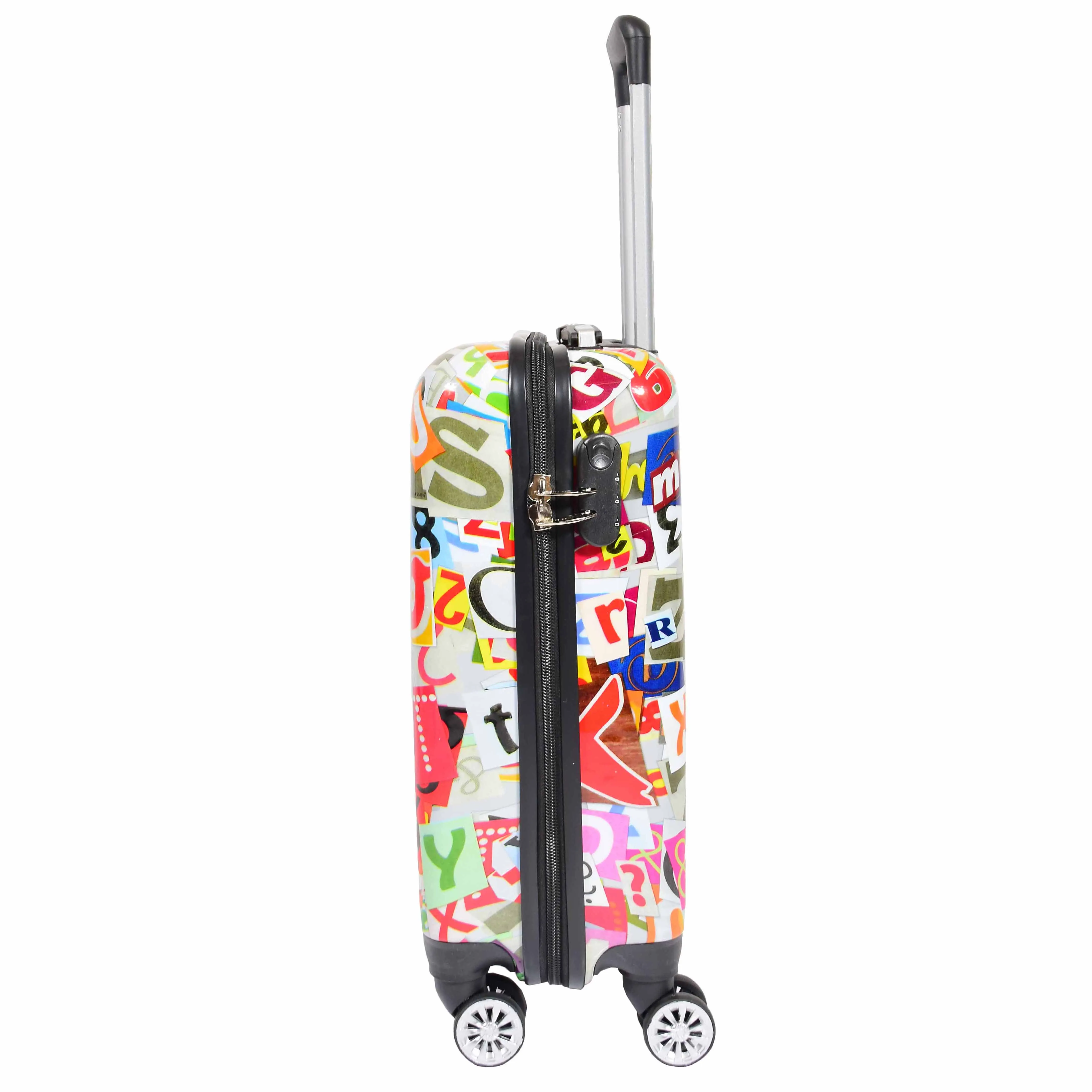 Dual 4 Wheel Luggage Hard Shell Alphabets Print APEX