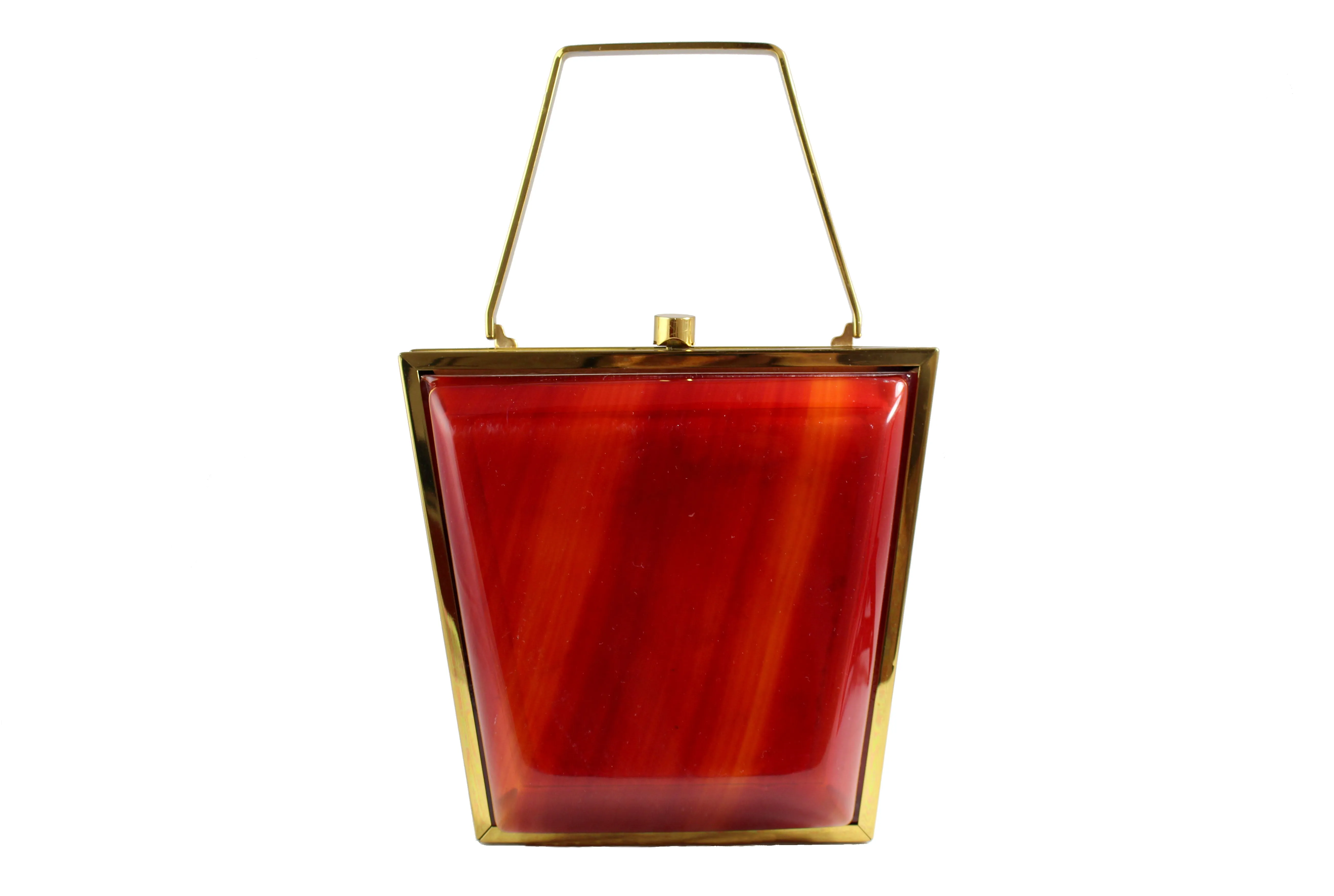 EMPRESS lucite purse with tortoiseshell finish