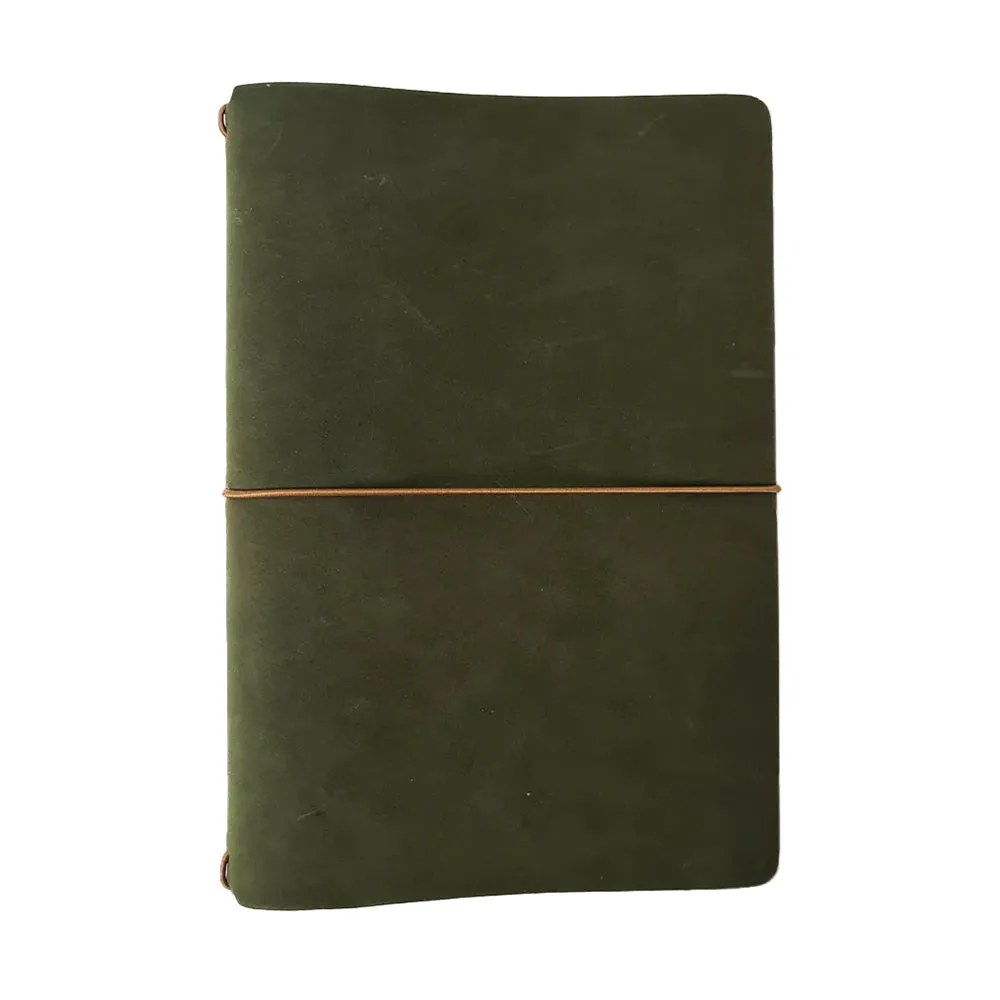 Endless Explorer Refillable Leather Regalia Paper Journal Green