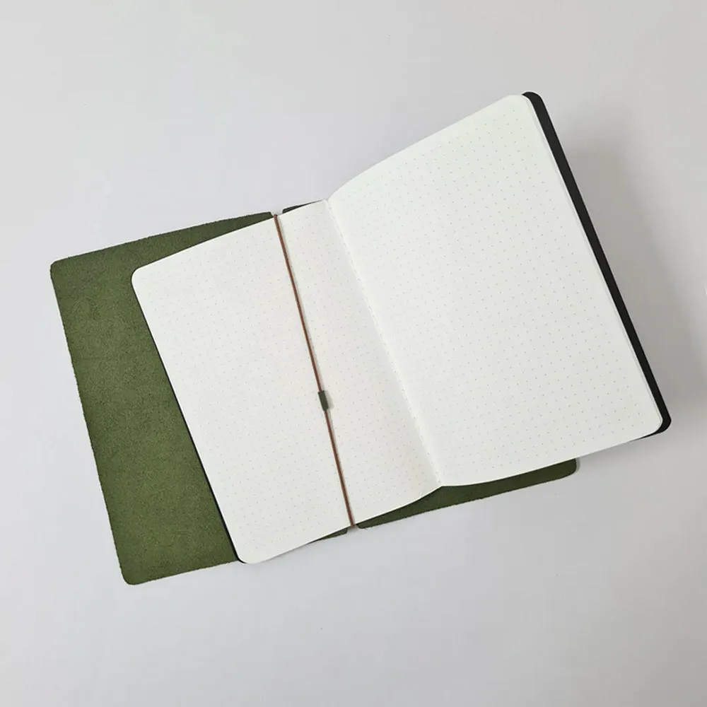 Endless Explorer Refillable Leather Regalia Paper Journal Green