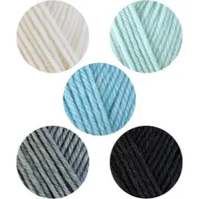 Farben Kit (Knit: Snow 3300,  Mint 3309, Breeze 33163, Fog 33109, Black Pepper 33113)