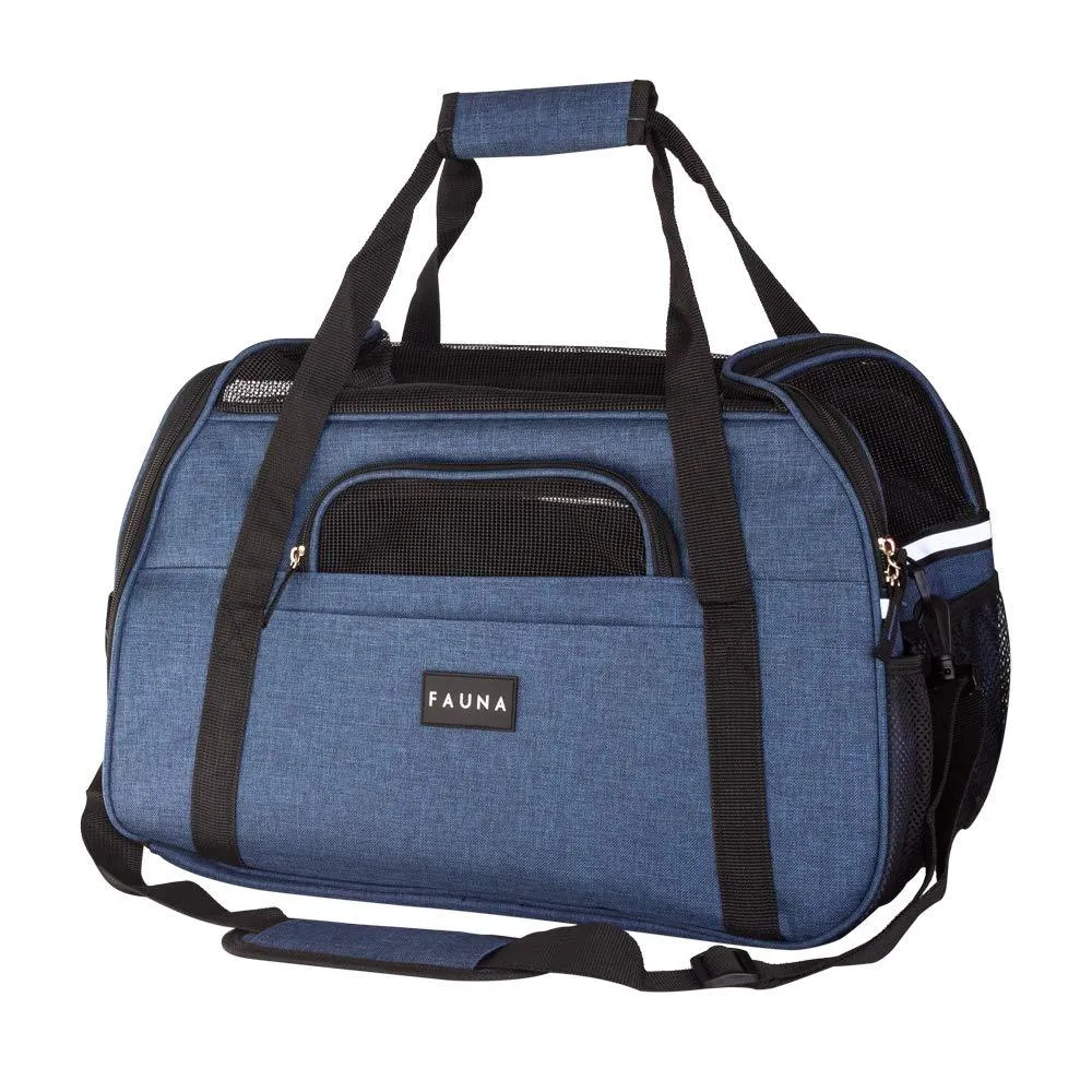 Fauna® Dog Cat Comfort Carrier - Denim Blue