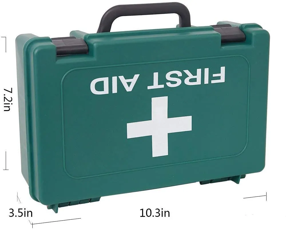 First Aid Kit Emergency Survival Kit Medical Box & Bag for Home,Car,Camping,Sports,Workplace,Office,Traveling,School (Green)