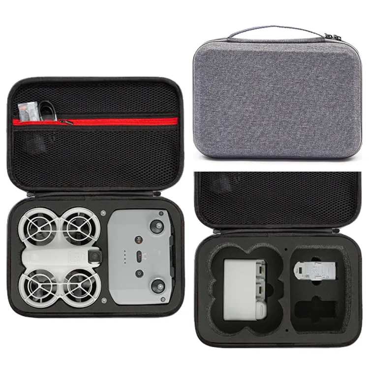 For DJI Neo Fly More Combo Carrying Case Handbag Protective Box(Gray   Black Inner)