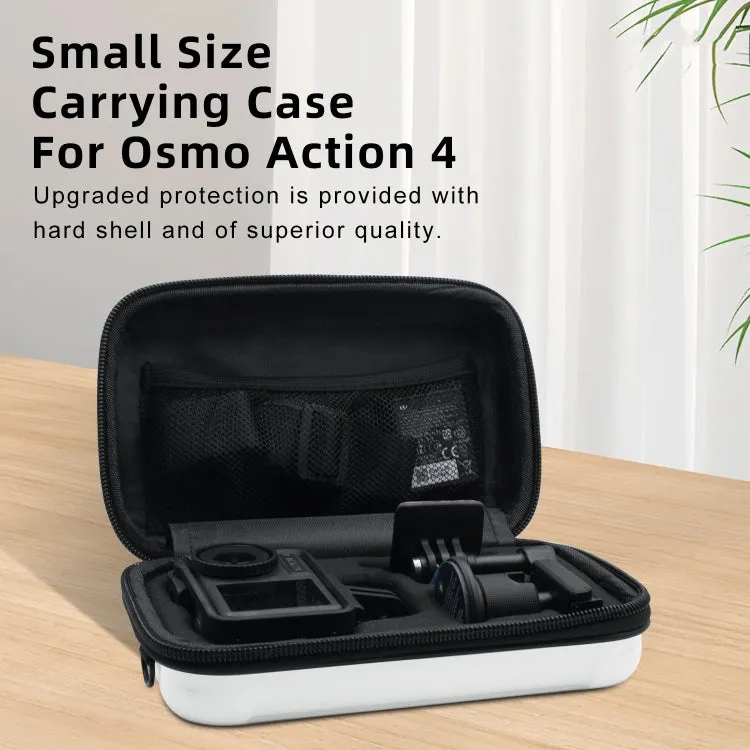 For DJI Osmo Action 4 / 3 aMagisn Small Organizer Bag Sports Camera Protective Accessories(Pearl White)