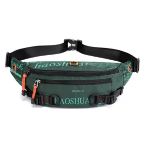 HAOSHUAI 5132 Outdoor Men Waist Bag Sports Running Chest Bag(Dark Green)