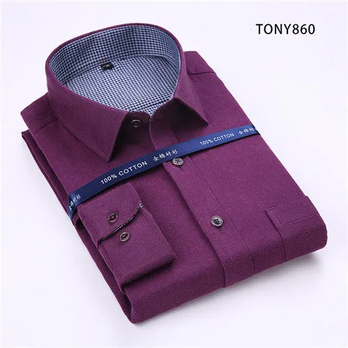 High Quality Plaid Long Sleeve Shirt #TONYXX