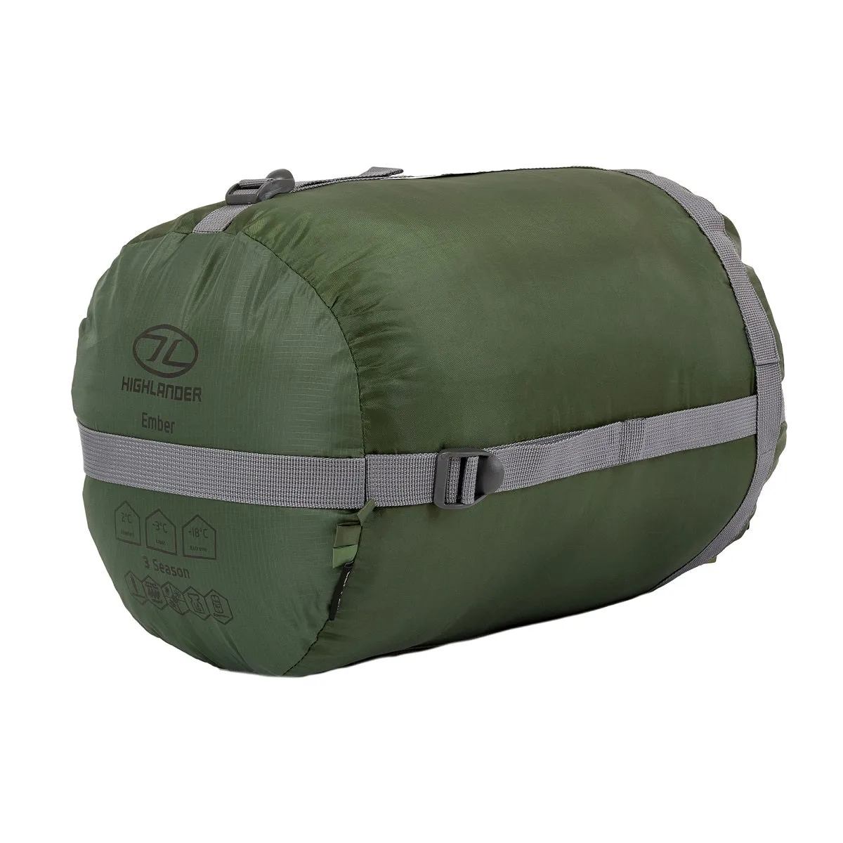 Highlander Phoenix Ember 250 Sleeping Bag Olive Green