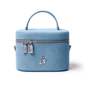 JUMBO DENIM SILVER VANITY BAG