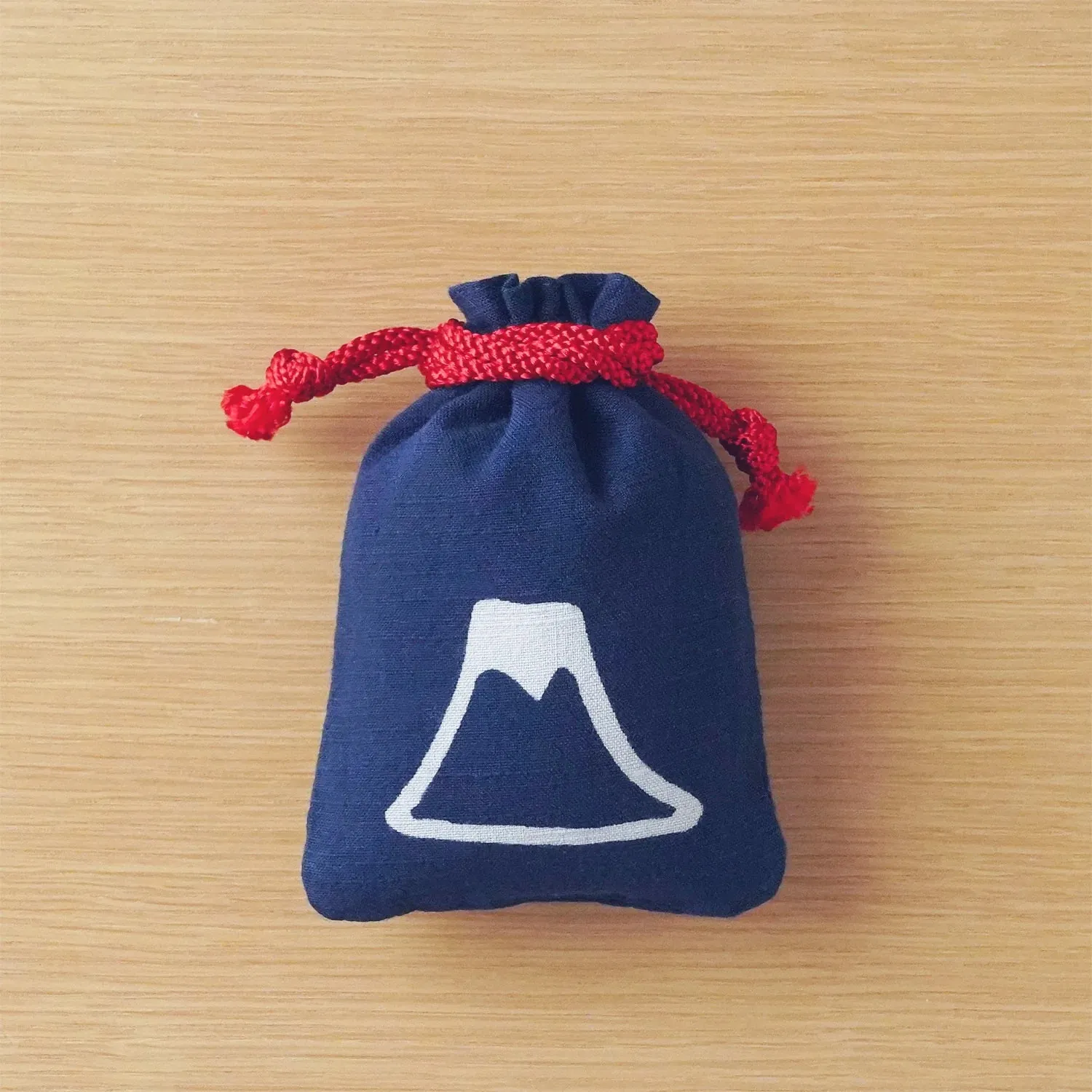 Katazome Small Talisman Bag - Mt.Fuji -,  Drawstring Pouch,  Japanese traditional craft bag