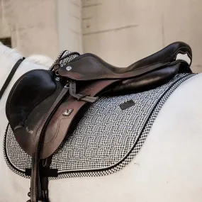 Kentucky Horsewear Pied-de-Poule Jumping Saddle Cloth - Black