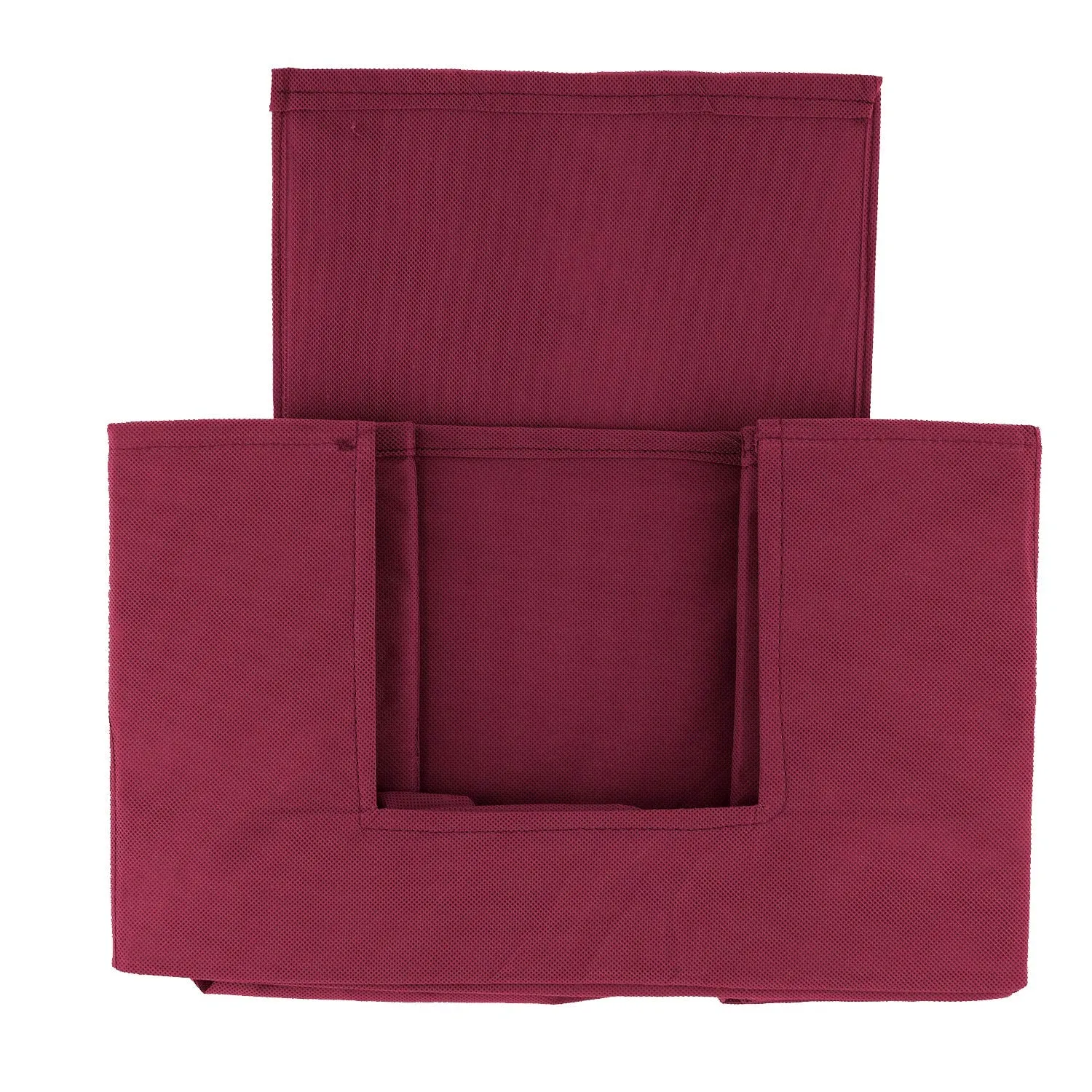 Kuber Industries Non Woven 3 Piece Shirt Stacker and 2 Piece Foldable Rectangle Cloth Saree Stacker Cloth Wardrobe Organizer Wardrobe Organizer (Maroon) - CTKTC038254