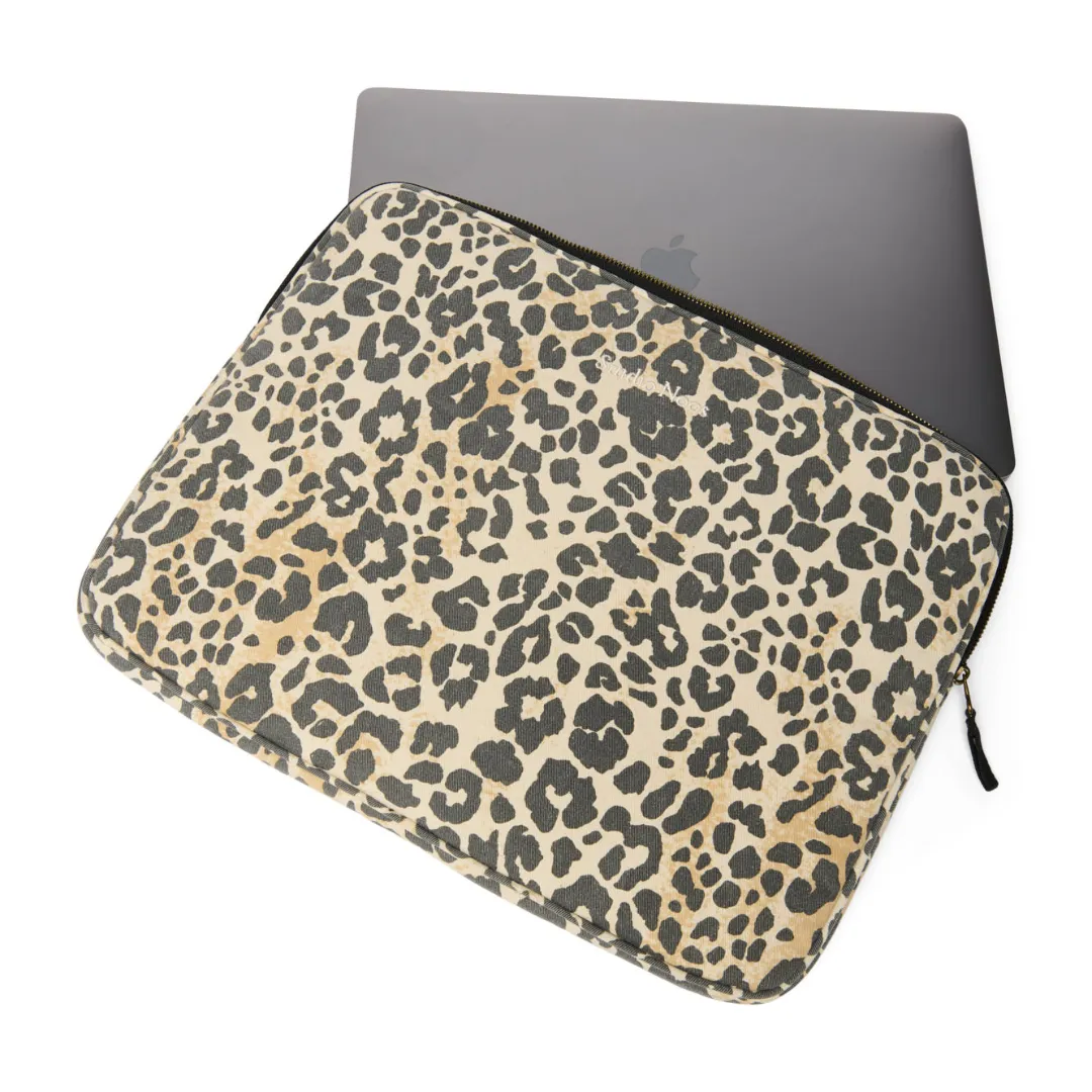 Laptop Sleeve "Soft Cotton Leopard", 15 Zoll