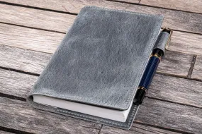 Leather Slim A6 Notebook / Planner Cover - Crazy Horse Smoky