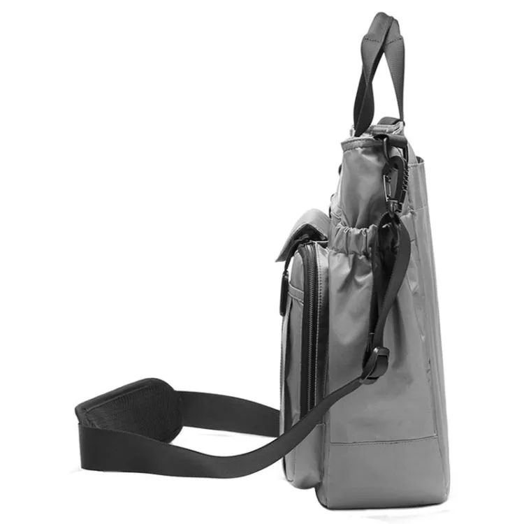 Lightweight Casual Multi-Compartment Laptop Handbag Large Capacity Messenger Bag(Grey)