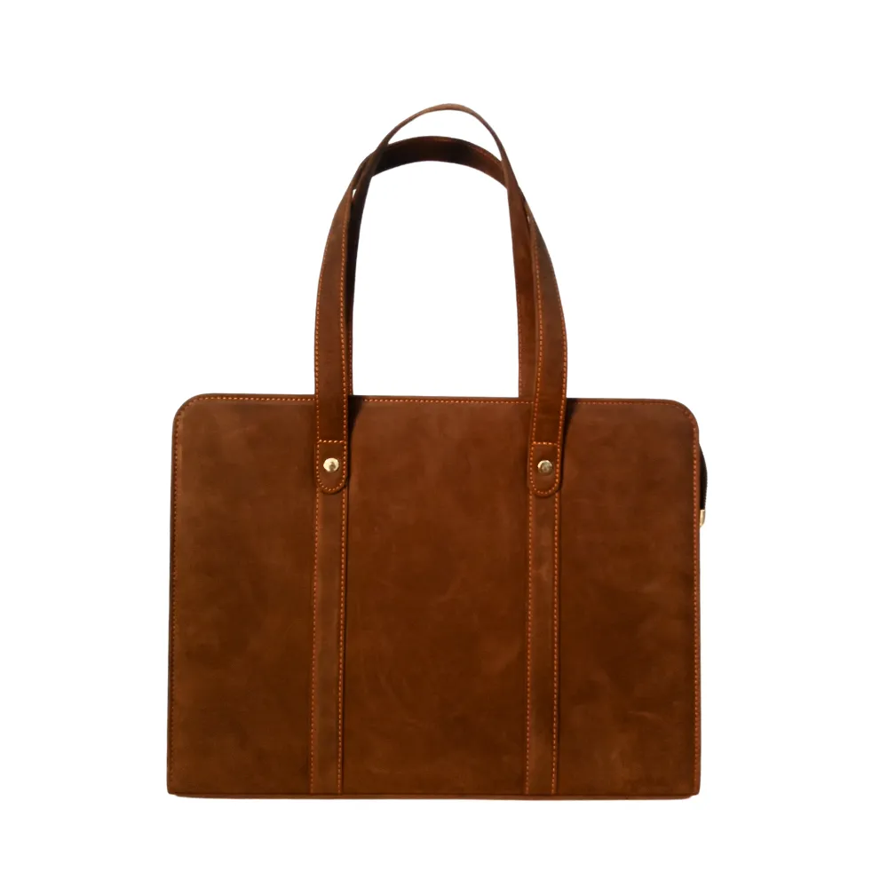 Luxury Leather Work Tote Bag for Women - Business Bag