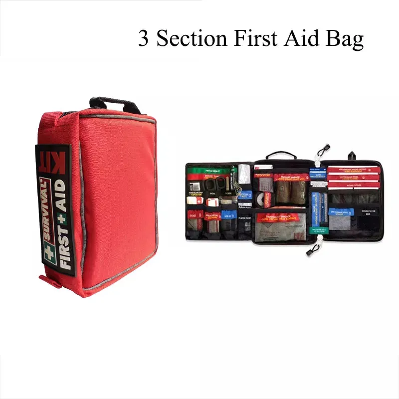 M Protable First Aid Kit Wilderness Survival Medical Bag Emergency Kit Trauma Care for Home Car Travel Outdoor Camping Hiking