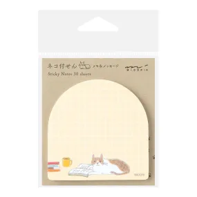 Midori Sticky Notes - Cat & Book