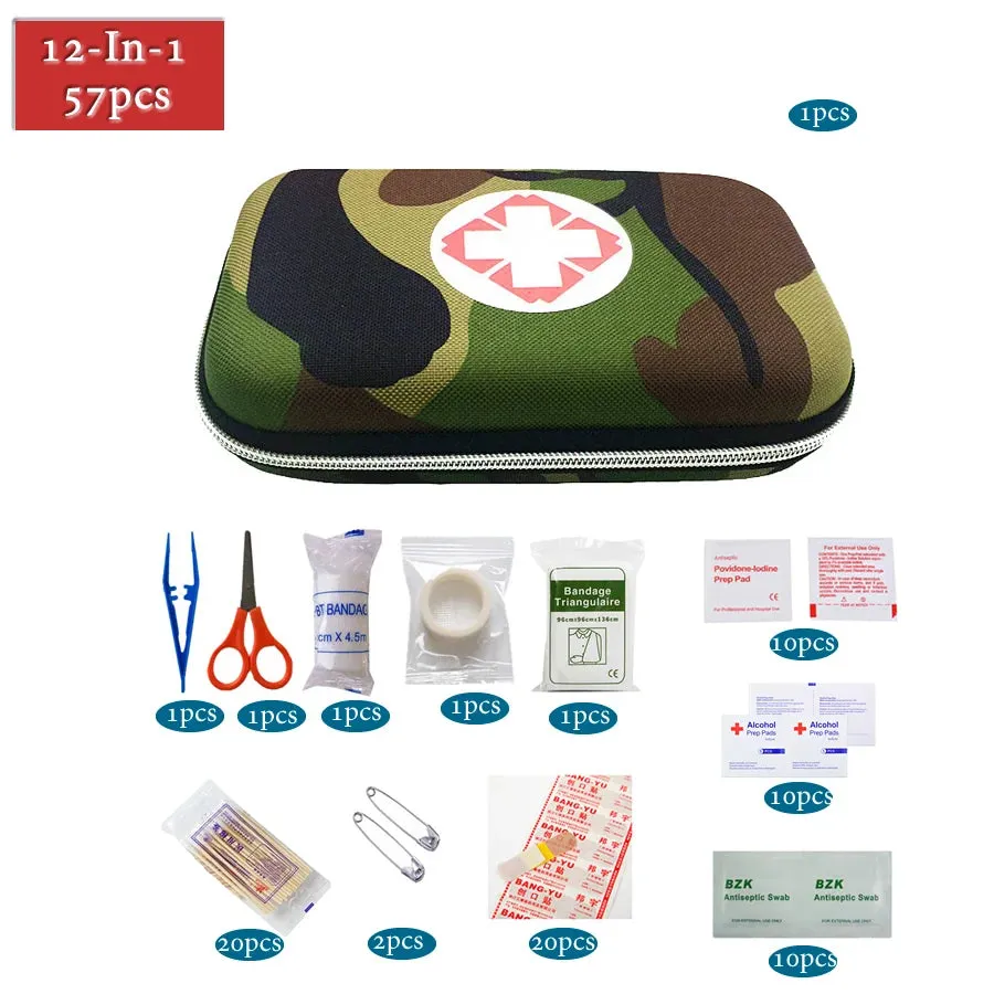 Multilayer Pockets Portable Outdoor First Aid Kit Waterproof EVA Bag For Emergency Medical Treatment In Traveln Family Or Car