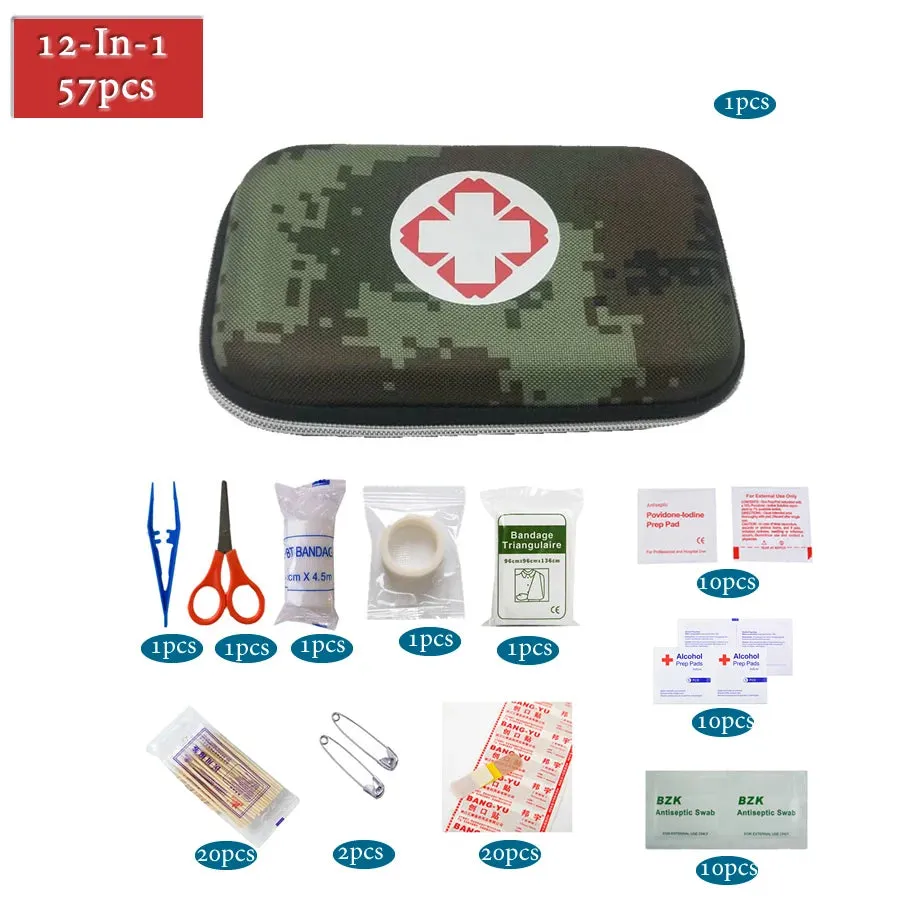 Multilayer Pockets Portable Outdoor First Aid Kit Waterproof EVA Bag For Emergency Medical Treatment In Traveln Family Or Car