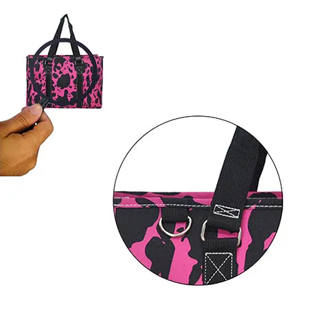 Neon Cow Hot Pink NGIL Zippered Caddy Organizer Tote Bag