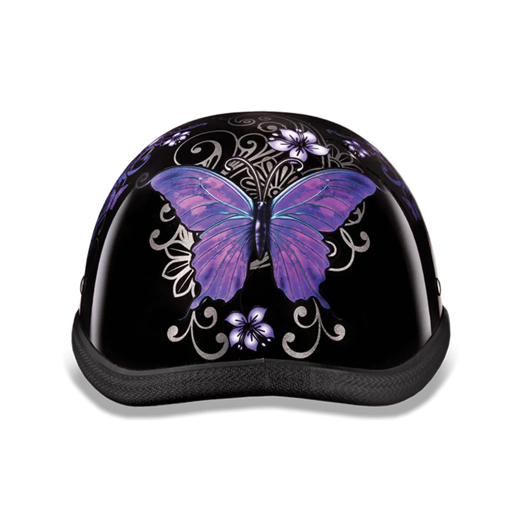 Novelty Eagle Motorcycle Helmet with Purple Butterfly